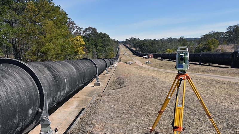 Pipeline survey — Warragamba pipe jacking set-out