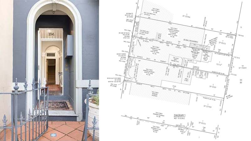 Boundary survey and delimitation — Surry Hills inner-city terrace